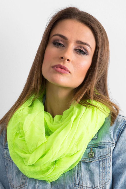 Fluo dzeltena šalle ar metālisku...