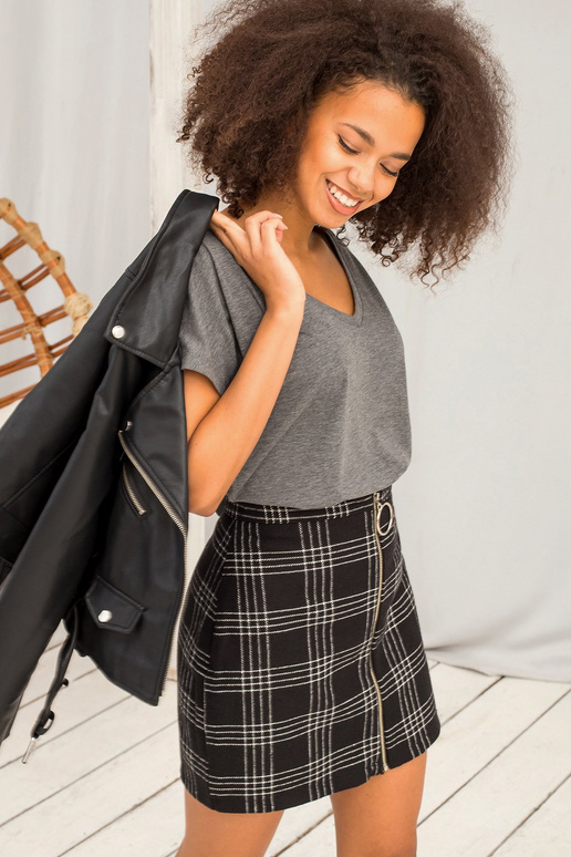 Tumši pelēks melanžs t-krekls Emory