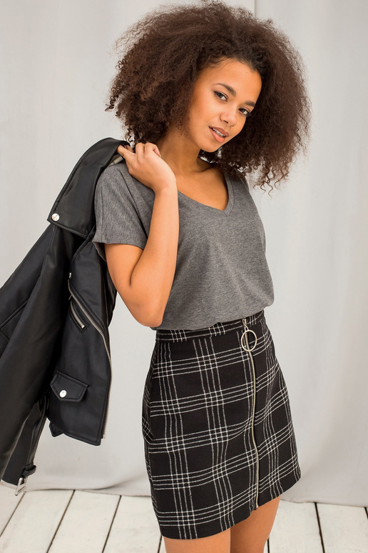 Tumši pelēks melanžs t-krekls Emory