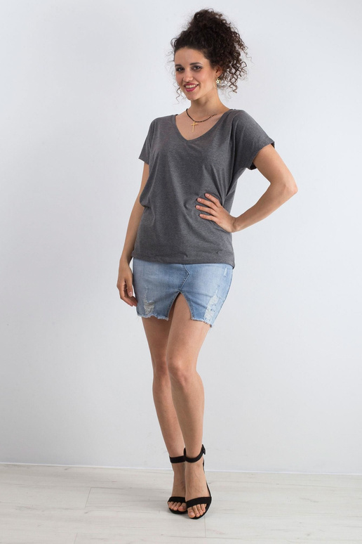 Tumši pelēks melanžs t-krekls Emory