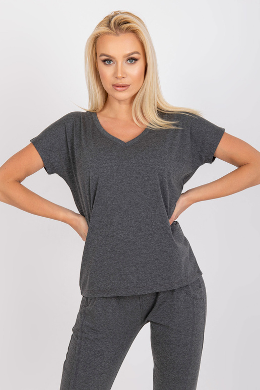 Tumši pelēks melanžs t-krekls Emory