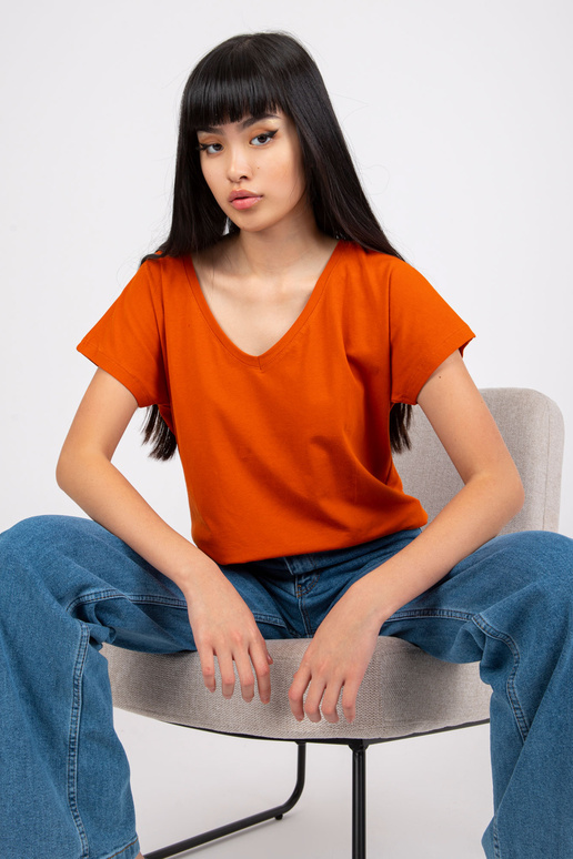 Tumši oranžs Emory t-krekls Tumši oranžs Emory t-krekls