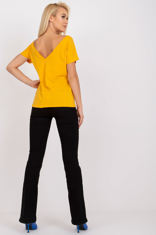 Tumši dzeltens Fire sieviešu t-krekls