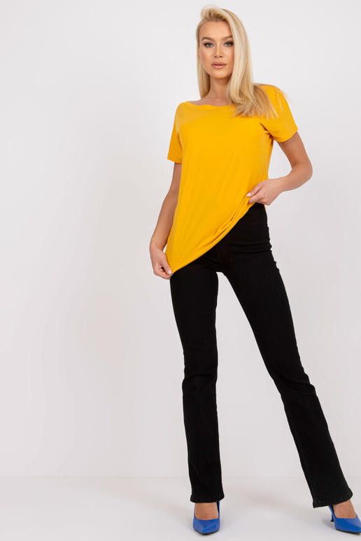 Tumši dzeltens Fire sieviešu t-krekls