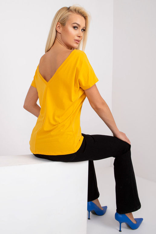 Tumši dzeltens Fire sieviešu t-krekls