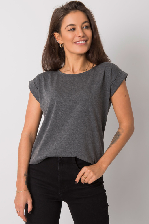 Tumši pelēks melanžs Revolution t-krekls