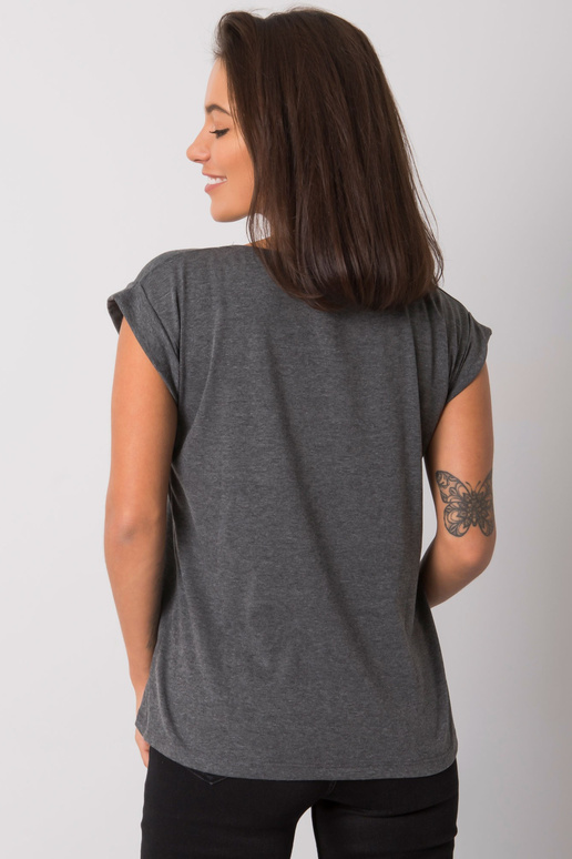 Tumši pelēks melanžs Revolution t-krekls