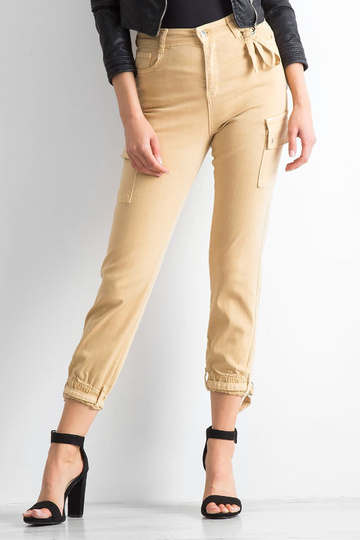 Bēšas vintage bikses