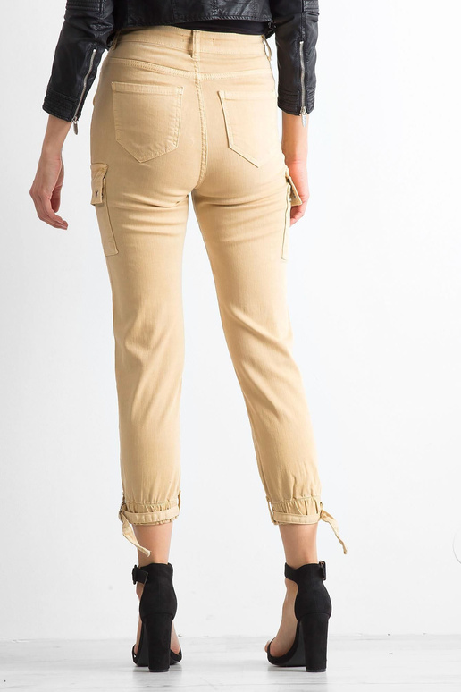 Bēšas vintage bikses