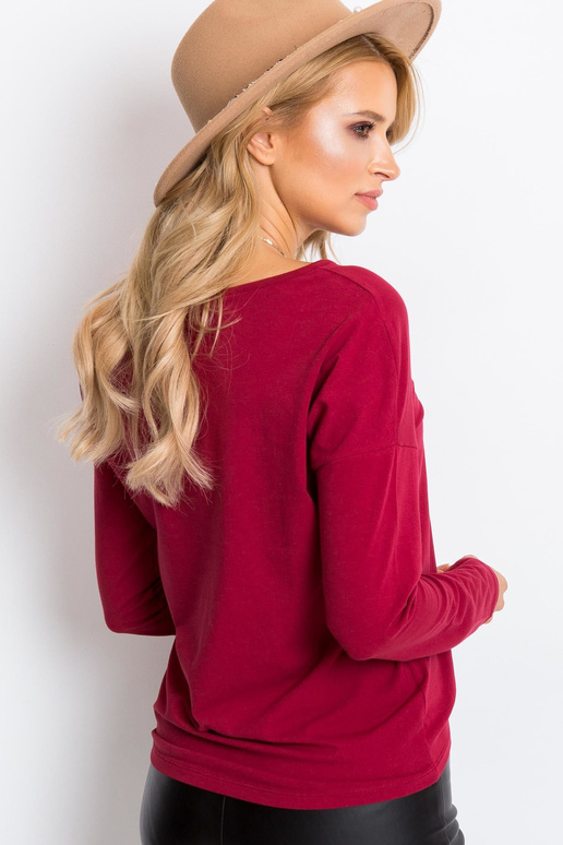 Bordo krāsas blūze