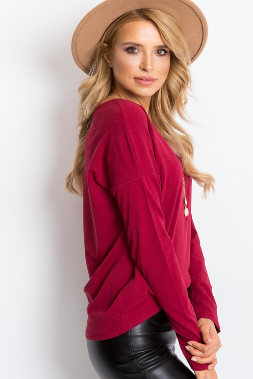Bordo krāsas blūze