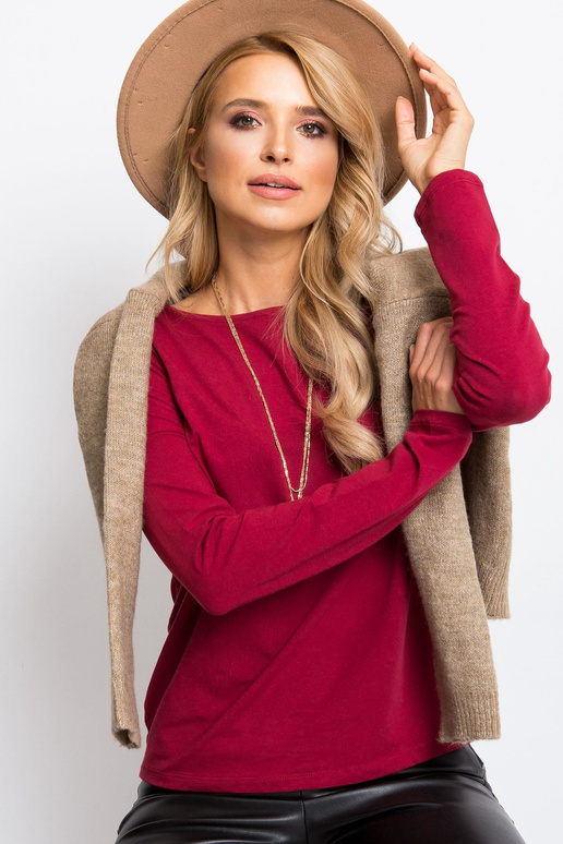 Bordo krāsas blūze