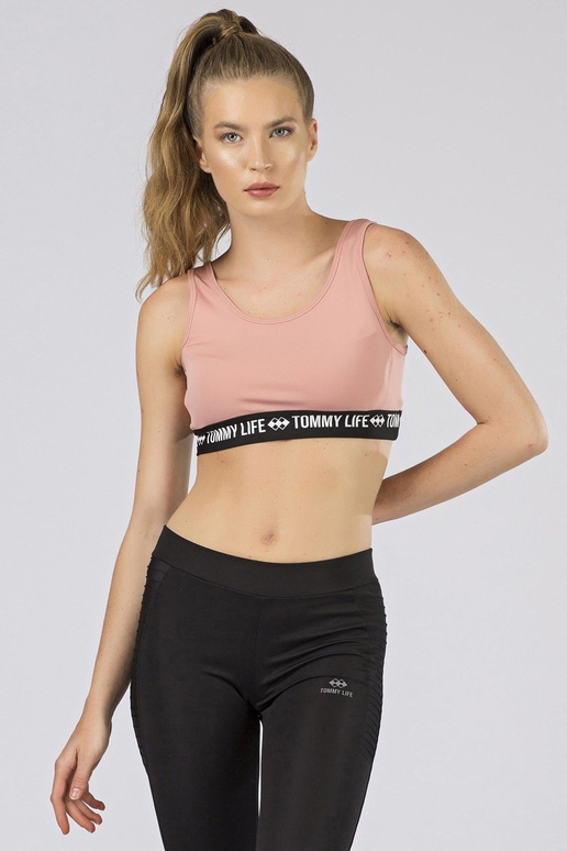 TOMMY LIFE Netīri rozā sporta tops