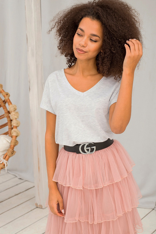 Gaiši pelēka melanža Emory t-krekls