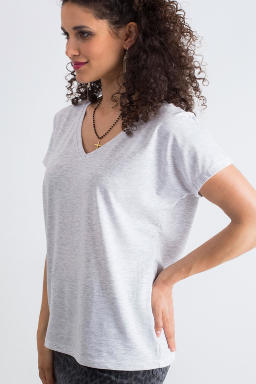 Gaiši pelēka melanža Emory t-krekls
