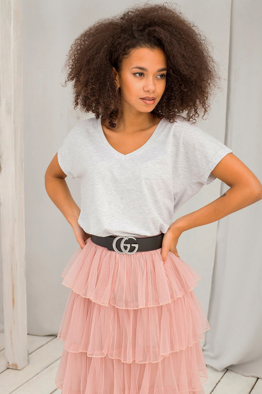 Gaiši pelēka melanža Emory t-krekls