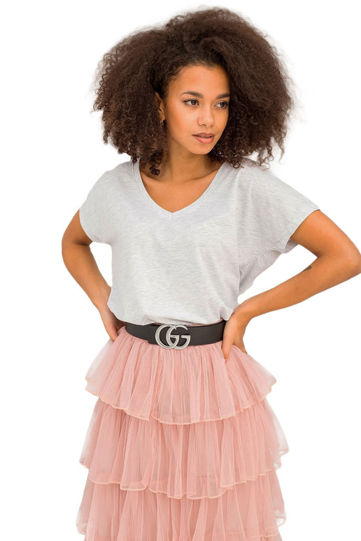 Gaiši pelēka melanža Emory t-krekls