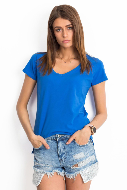 Tumši zils kvadrātveida T-krekls Tumši zils kvadrātveida T-krekls