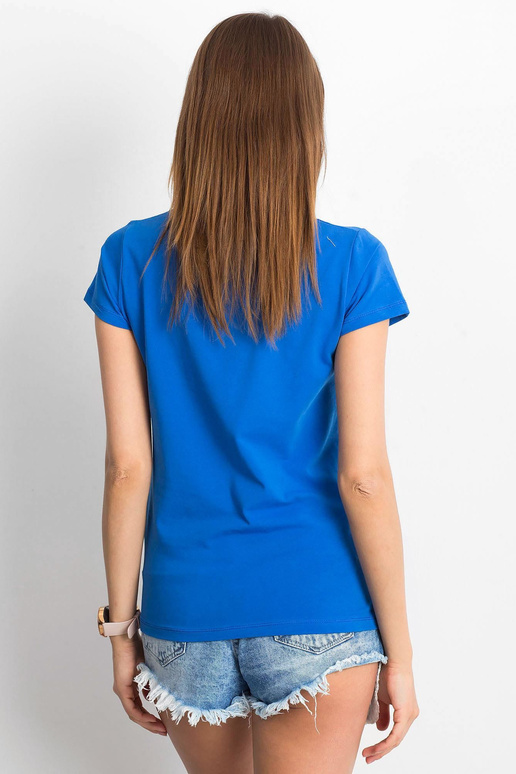 Tumši zils kvadrātveida T-krekls Tumši zils kvadrātveida T-krekls