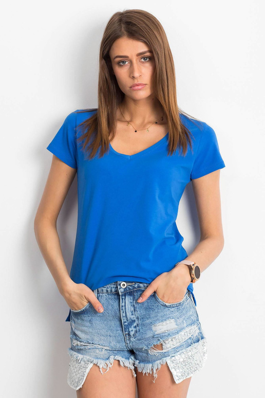 Tumši zils kvadrātveida T-krekls Tumši zils kvadrātveida T-krekls