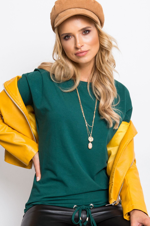 Karlas tumši zaļa blūze