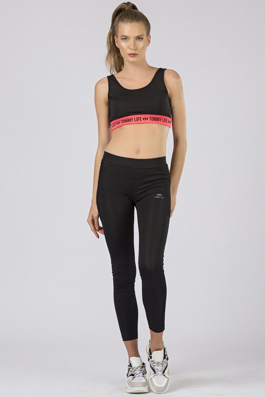 TOMMY LIFE Melns sporta tops