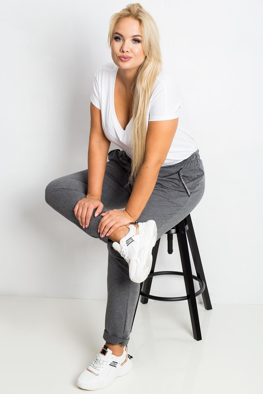 Tumši pelēkas liela izmēra bikses Savage