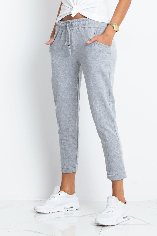 Pelēkas melanžas bikses Pietuvināmas