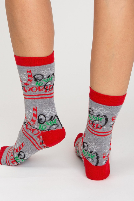 Ziemassvētku apdrukas zeķes, 3 pāri