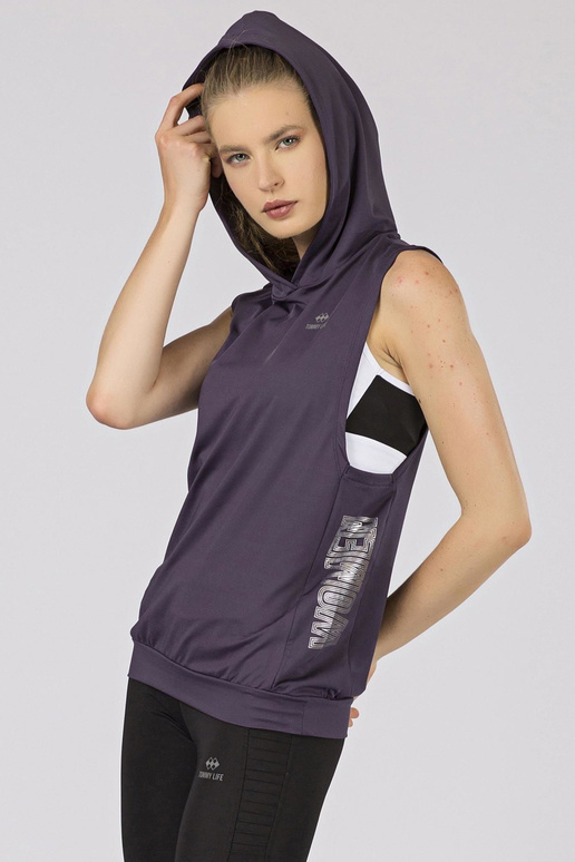 TOMMY LIFE Purpura kapuci