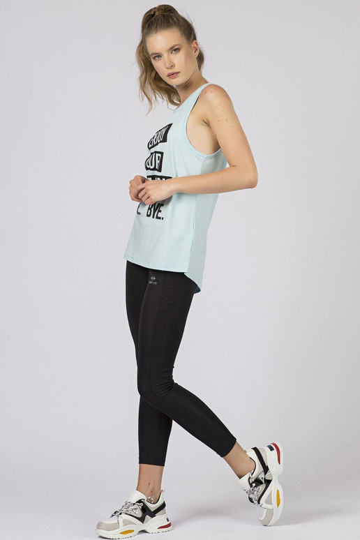 TOMMY LIFE Gaiši zils sporta tops