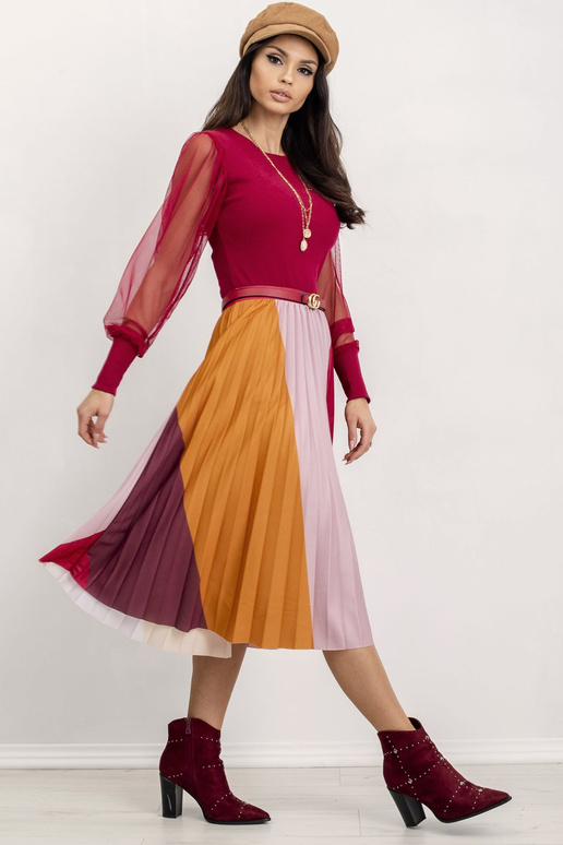 RUE PARIS Burgundijas blūze Cynthia