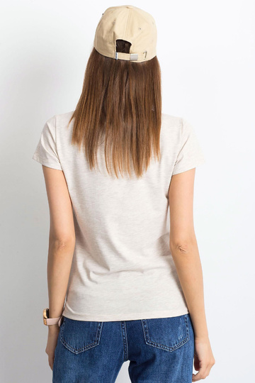 Bēša melanža T-krekls Kvadrāts 2