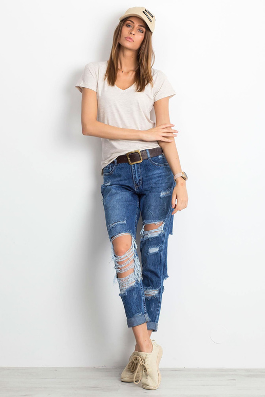 Bēša melanža T-krekls Kvadrāts