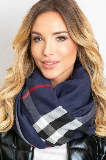 Tumši zila šalle ar bārkstīm 2