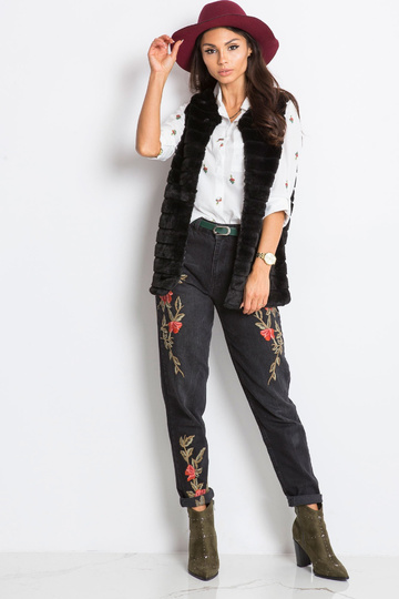 Melna, mīksta veste OCH BELLA 2