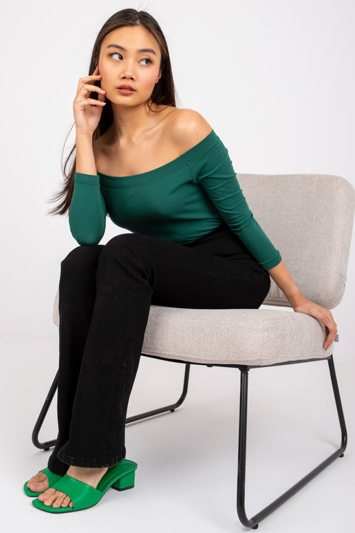 Tumši zaļa blūze Blink