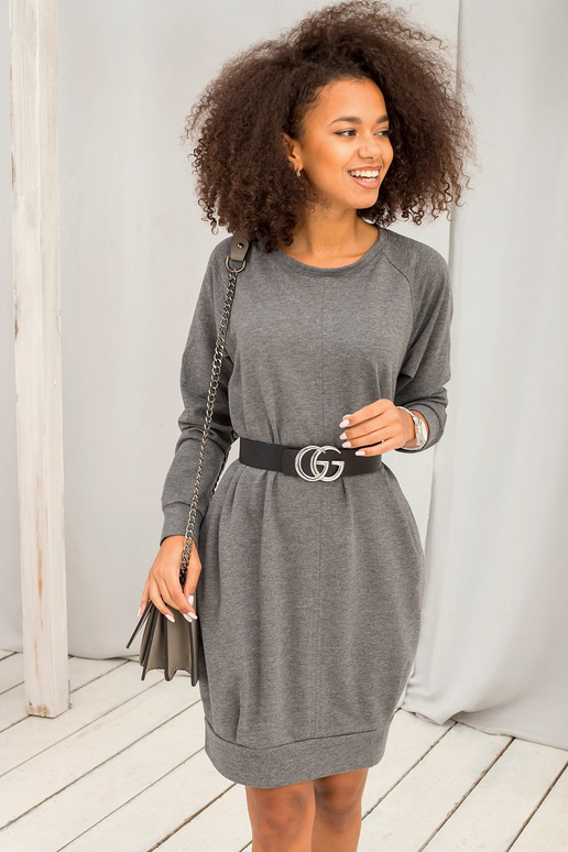 Tumši pelēka kleita Kristīne Tumši pelēka kleita Kristīne