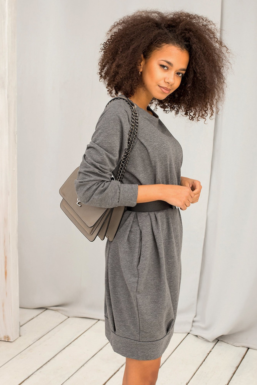 Tumši pelēka kleita Kristīne Tumši pelēka kleita Kristīne