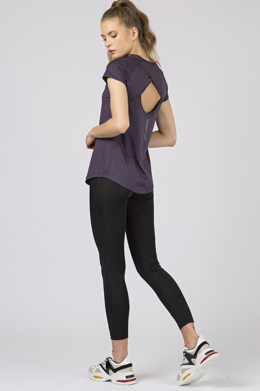 TOMMY LIFE violets sieviešu t-krekls