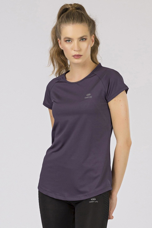 TOMMY LIFE violets sieviešu t-krekls