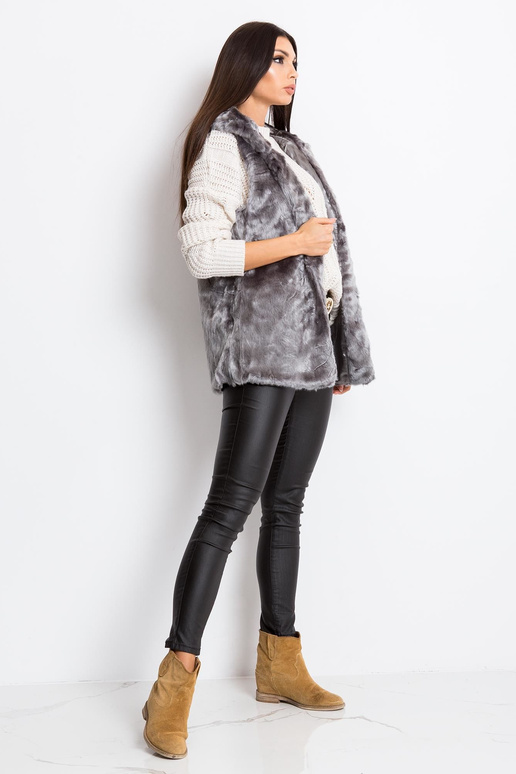 Pelēka pūkaina veste