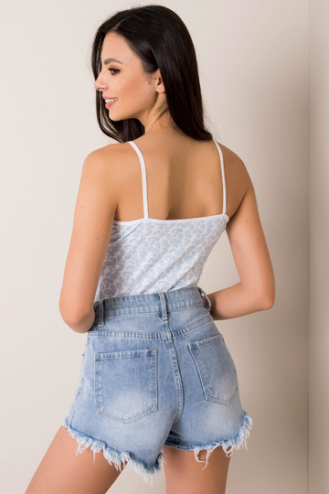 Balts un zils Paisley tops