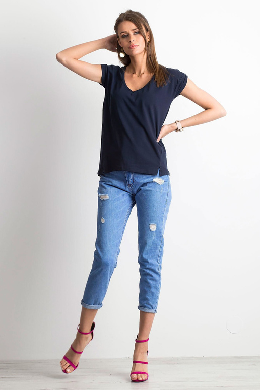 Tumši zils Vibes t-krekls