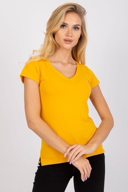 Gaiši oranžs kvadrātveida T-krekls