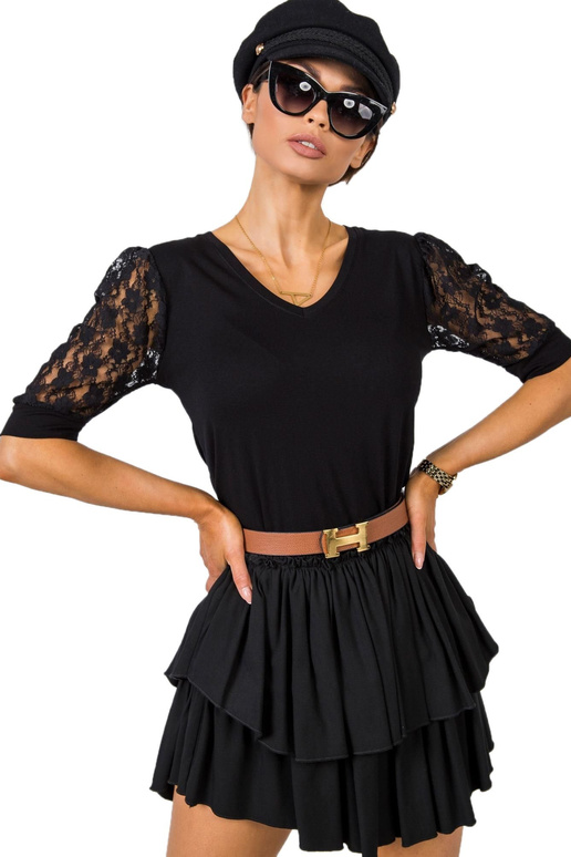 Melna blūze Angel RUE PARIS