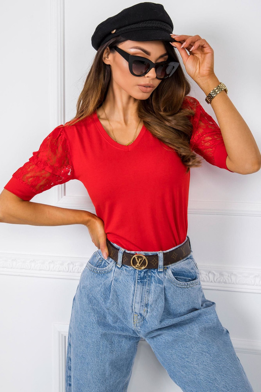 Sarkana blūze Angel RUE PARIS