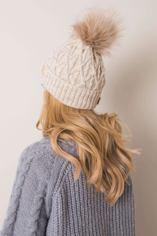 Bēša cepure ar pomponu RUE PARIS