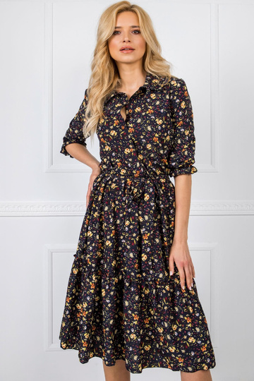 Tumši zila kleita Šarlote