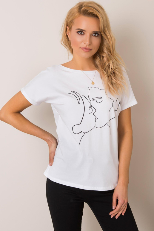 Balts Kiss RUE PARIS t-krekls